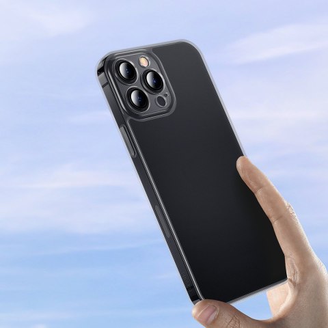 Etui pokrowiec do iPhone 13 Pro sztywna obudowa z żelową ramką czarny Etui pokrowiec do iPhone 13 Pro sztywna obudowa z żelową ramką czarny