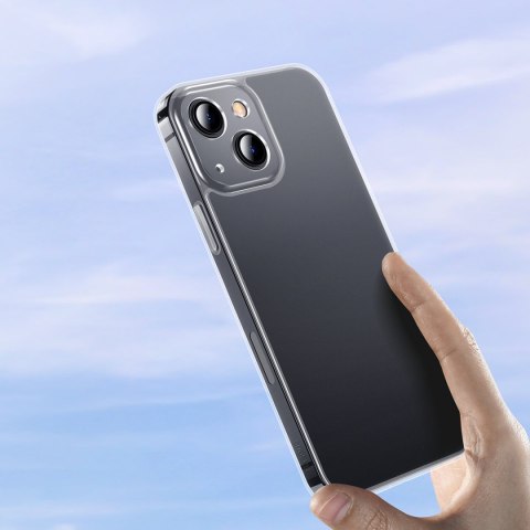 Etui pokrowiec do iPhone 13 sztywna obudowa z żelową ramką przezroczysty Etui pokrowiec do iPhone 13 sztywna obudowa z żelową ramką przezroczysty