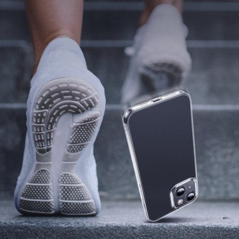 Etui pokrowiec do iPhone 13 sztywna obudowa z żelową ramką przezroczysty Etui pokrowiec do iPhone 13 sztywna obudowa z żelową ramką przezroczysty