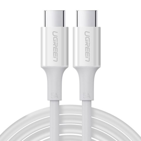 Kabel przewód USB-C 5A szybkie ładowanie PD QC 2m biały Kabel przewód USB-C 5A szybkie ładowanie PD QC 2m biały