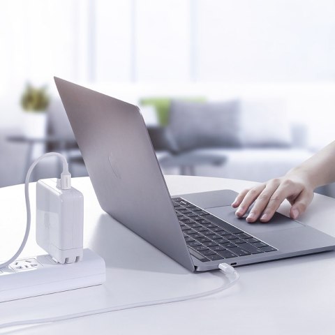Kabel przewód USB-C 5A szybkie ładowanie PD QC 2m biały Kabel przewód USB-C 5A szybkie ładowanie PD QC 2m biały