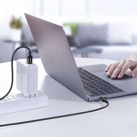 Kabel przewód USB-C 5A szybkie ładowanie PD QC 2m biały Kabel przewód USB-C 5A szybkie ładowanie PD QC 2m biały