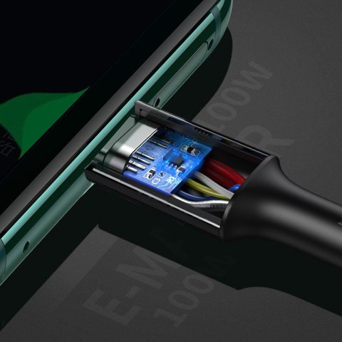 Kabel przewód USB-C 5A szybkie ładowanie PD QC 2m biały Kabel przewód USB-C 5A szybkie ładowanie PD QC 2m biały