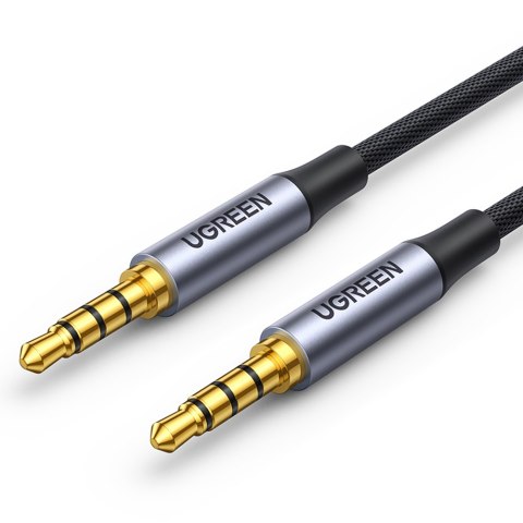 Kabel przewód audio AUX mini jack 3.5mm męski 2m czarny Kabel przewód audio AUX mini jack 3.5mm męski 2m czarny