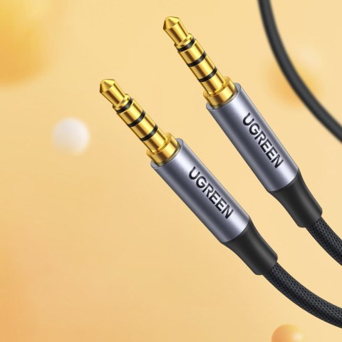 Kabel przewód audio AUX mini jack 3.5mm męski 2m czarny Kabel przewód audio AUX mini jack 3.5mm męski 2m czarny