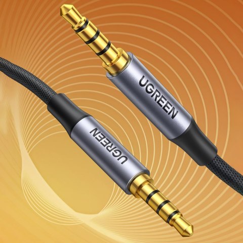 Kabel przewód audio AUX mini jack 3.5mm męski 2m czarny Kabel przewód audio AUX mini jack 3.5mm męski 2m czarny