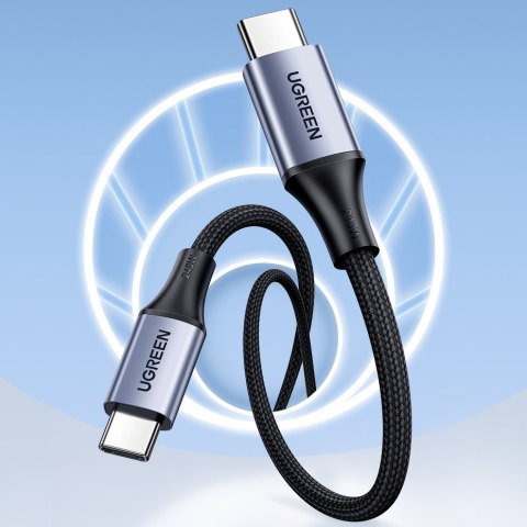Kabel przewód w oplocie USB-C Power Delivery 240W 5A 2m szary Kabel przewód w oplocie USB-C Power Delivery 240W 5A 2m szary