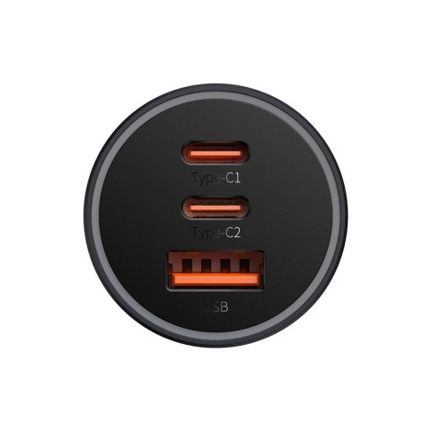 Ładowarka samochodowa Golden Contactor Pro USB + 2x USB-C 65W ciemnoszary Ładowarka samochodowa Golden Contactor Pro USB + 2x USB-C 65W ciemnoszary
