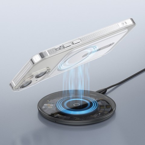 Magnetyczne etui obudowa z podstawką do iPhone 13 6.1'' 2021 przezroczysty Magnetyczne etui obudowa z podstawką do iPhone 13 6.1'' 2021 przezroczysty