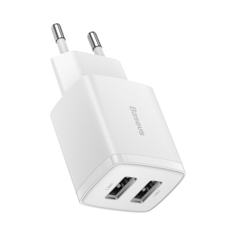 Mała ładowarka sieciowa Compact 2x USB 10.5W biały Mała ładowarka sieciowa Compact 2x USB 10.5W biały