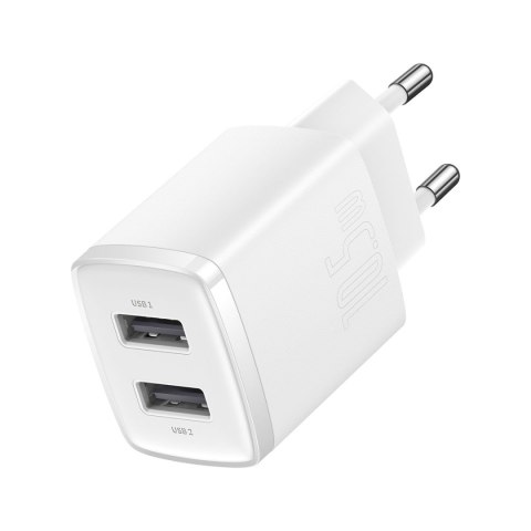 Mała ładowarka sieciowa Compact 2x USB 10.5W biały Mała ładowarka sieciowa Compact 2x USB 10.5W biały