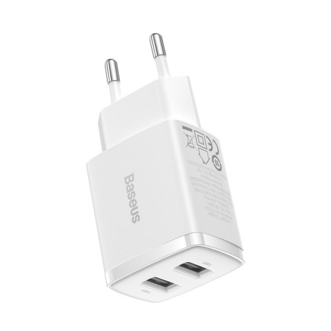 Mała ładowarka sieciowa Compact 2x USB 10.5W biały Mała ładowarka sieciowa Compact 2x USB 10.5W biały