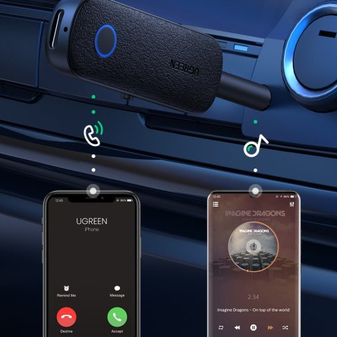 Odbiornik nadajnik Bluetooth mini jack 3.5mm czarny Odbiornik nadajnik Bluetooth mini jack 3.5mm czarny
