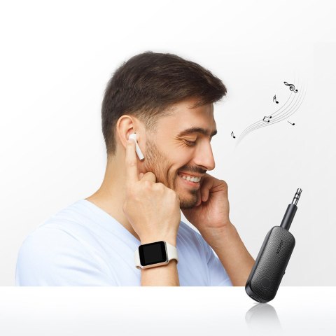 Odbiornik nadajnik Bluetooth mini jack 3.5mm czarny Odbiornik nadajnik Bluetooth mini jack 3.5mm czarny