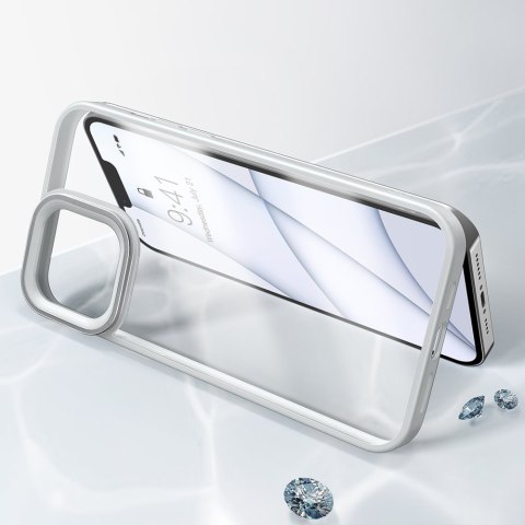 Pancerne odporne etui do iPhone 13 z żelową ramką szary Pancerne odporne etui do iPhone 13 z żelową ramką szary