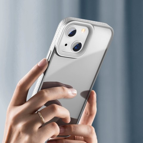 Pancerne odporne etui do iPhone 13 z żelową ramką szary Pancerne odporne etui do iPhone 13 z żelową ramką szary