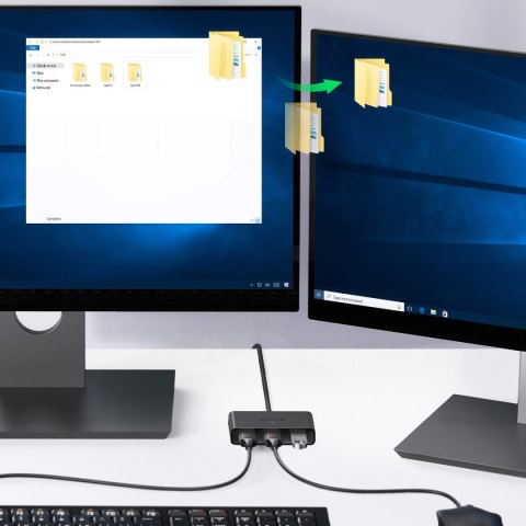 Przełącznik adapter switch box USB 2 wejścia - 3 wyjścia czarny Przełącznik adapter switch box USB 2 wejścia - 3 wyjścia czarny