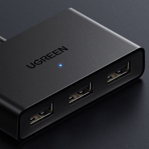 Przełącznik adapter switch box USB 2 wejścia - 3 wyjścia czarny Przełącznik adapter switch box USB 2 wejścia - 3 wyjścia czarny