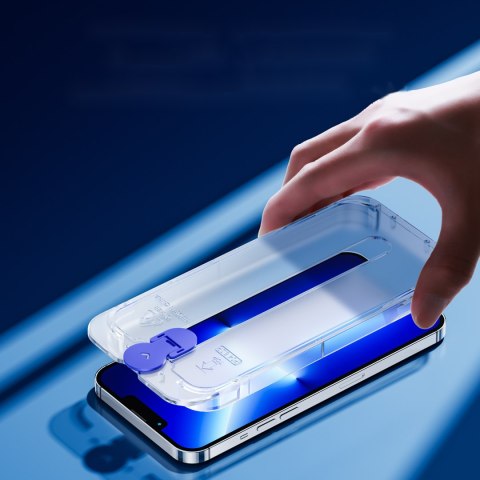 Szkło hartowane do iPhone 14 Plus z zestawem montażowym przezroczysty Knight Szkło hartowane do iPhone 14 Plus z zestawem montażowym przezroczysty Knight