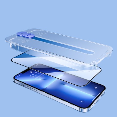 Szkło hartowane do iPhone 14 Plus z zestawem montażowym przezroczysty Knight Szkło hartowane do iPhone 14 Plus z zestawem montażowym przezroczysty Knight