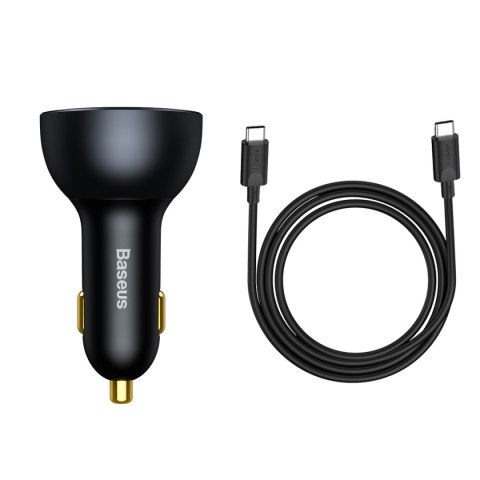 Szybka ładowarka samochodowa USB USB-C 160W PPS Quick Charge 5 PD szary Szybka ładowarka samochodowa USB USB-C 160W PPS Quick Charge 5 PD szary