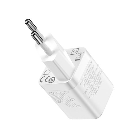 Szybka ładowarka sieciowa GaN3 do kabla USB-C 30W biały Szybka ładowarka sieciowa GaN3 do kabla USB-C 30W biały