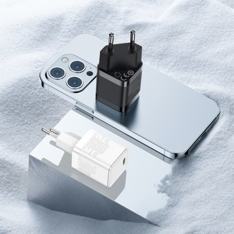 Szybka ładowarka sieciowa GaN3 do kabla USB-C 30W biały Szybka ładowarka sieciowa GaN3 do kabla USB-C 30W biały
