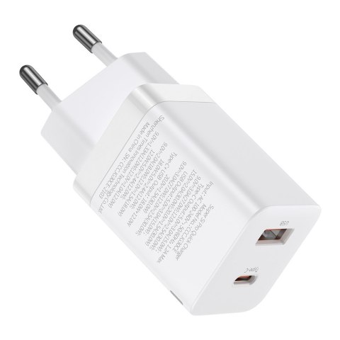 Szybka ładowarka sieciowa USB USB-C 30W PD QC Super Si Pro biały Szybka ładowarka sieciowa USB USB-C 30W PD QC Super Si Pro biały