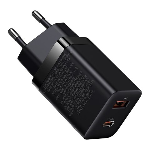 Szybka ładowarka sieciowa USB USB-C 30W PD QC Super Si Pro czarny Szybka ładowarka sieciowa USB USB-C 30W PD QC Super Si Pro czarny