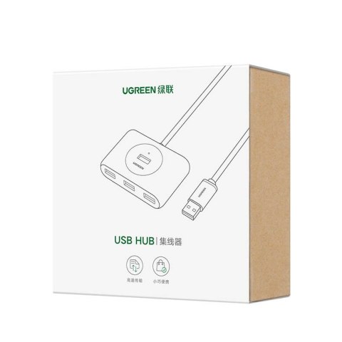 Wielofunkcyjny HUB rozdzielacz portów USB - 4x USB 3.0 1m biały Wielofunkcyjny HUB rozdzielacz portów USB - 4x USB 3.0 1m biały