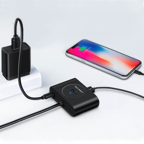 Wielofunkcyjny HUB rozdzielacz portów USB - 4x USB 3.0 1m biały Wielofunkcyjny HUB rozdzielacz portów USB - 4x USB 3.0 1m biały
