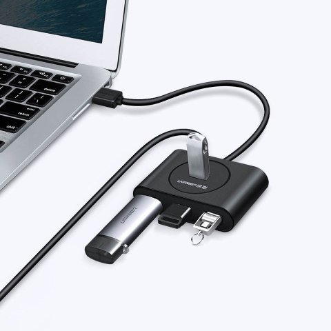 Wielofunkcyjny HUB rozdzielacz portów USB - 4x USB 3.0 1m biały Wielofunkcyjny HUB rozdzielacz portów USB - 4x USB 3.0 1m biały
