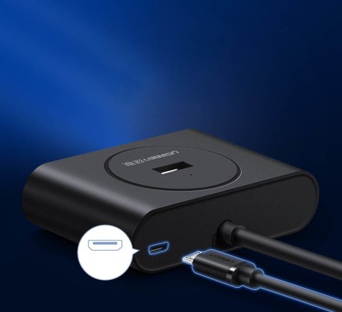 Wielofunkcyjny HUB rozdzielacz portów USB - 4x USB 3.0 1m biały Wielofunkcyjny HUB rozdzielacz portów USB - 4x USB 3.0 1m biały