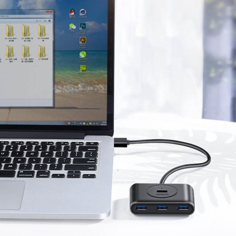 Wielofunkcyjny HUB rozdzielacz portów USB - 4x USB 3.0 1m biały Wielofunkcyjny HUB rozdzielacz portów USB - 4x USB 3.0 1m biały