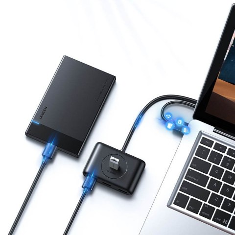 Wielofunkcyjny HUB rozdzielacz portów USB - 4x USB 3.0 1m biały Wielofunkcyjny HUB rozdzielacz portów USB - 4x USB 3.0 1m biały