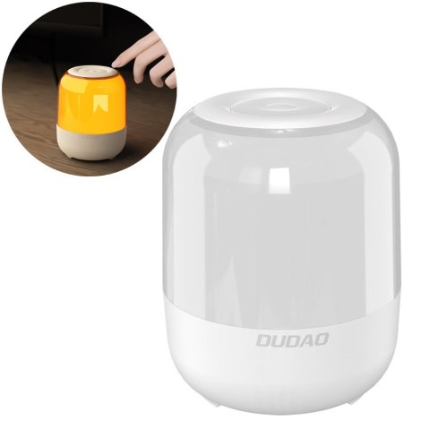 Głośnik bezprzewodowy Bluetooth 5.0 5W z podświetleniem RGB biały Głośnik bezprzewodowy Bluetooth 5.0 5W z podświetleniem RGB biały