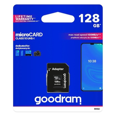 Karta pamięci Microcard 128GB micro SD XC UHS-I class 10 + adapter SD Karta pamięci Microcard 128GB micro SD XC UHS-I class 10 + adapter SD