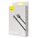 Kątowy mocny kabel przewód do iPhone USB - Lightning dla graczy 2.4A 1m czarny