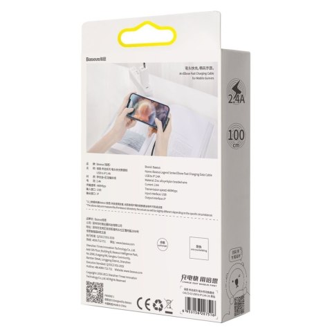 Kątowy mocny kabel przewód do iPhone USB - Lightning dla graczy 2.4A 1m czarny Kątowy mocny kabel przewód do iPhone USB - Lightning dla graczy 2.4A 1m czarny