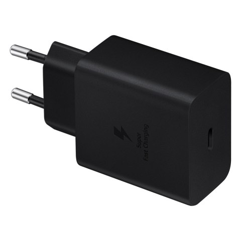 Ładowarka sieciowa z kablem przewodem USB-C 45W PD PPS + czarny Ładowarka sieciowa z kablem przewodem USB-C 45W PD PPS + czarny