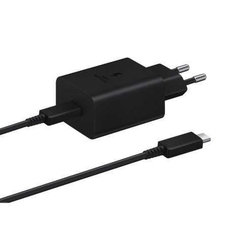 Ładowarka sieciowa z kablem przewodem USB-C 45W PD PPS + czarny Ładowarka sieciowa z kablem przewodem USB-C 45W PD PPS + czarny