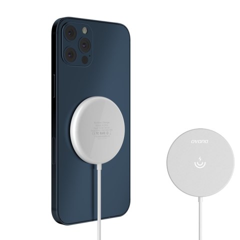 Magnetyczna indukcyjna ładowarka bezprzewodowa MagSafe Qi 15W biały Magnetyczna indukcyjna ładowarka bezprzewodowa MagSafe Qi 15W biały