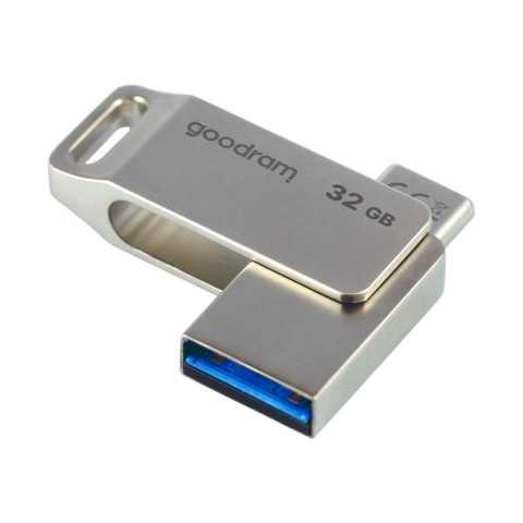 Pendrive 32GB dwa złącza USB 3.2 + USB-C OTG ODA3 srebrny Pendrive 32GB dwa złącza USB 3.2 + USB-C OTG ODA3 srebrny