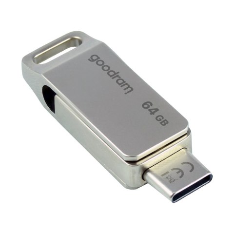 Pendrive 64GB dwa złącza USB 3.2 + USB-C OTG ODA3 srebrny Pendrive 64GB dwa złącza USB 3.2 + USB-C OTG ODA3 srebrny