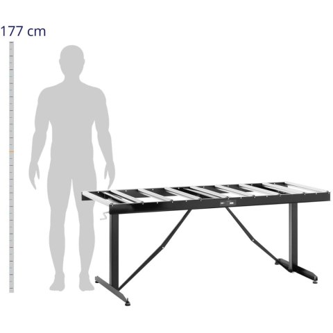 Podajnik rolkowy z regulacją wysokości do 200kg 9 rolek 540x35mm 168cm Podajnik rolkowy z regulacją wysokości do 200kg 9 rolek 540x35mm 168cm