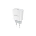 Szybka ładowarka sieciowa EU USB-C PD + przewód Lightning do iPhone 1m biały