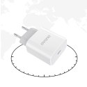 Szybka ładowarka sieciowa EU USB-C PD + przewód Lightning do iPhone 1m biały