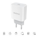 Szybka ładowarka sieciowa EU USB-C PD + przewód Lightning do iPhone 1m biały