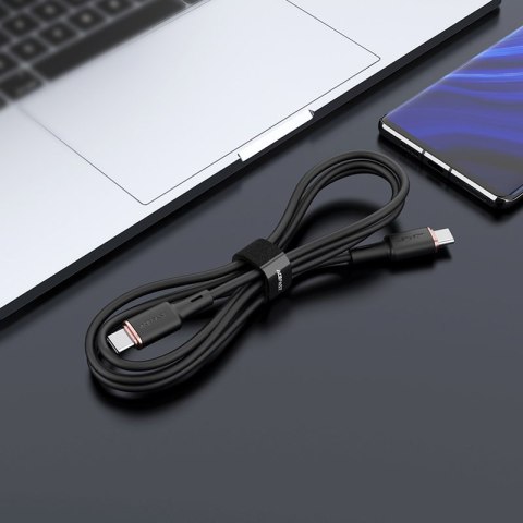 Kabel przewód USB-C 60W 20V 3A 1.2m czarny Kabel przewód USB-C 60W 20V 3A 1.2m czarny