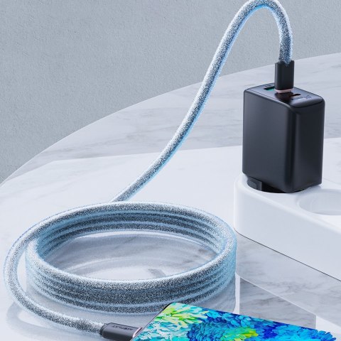 Kabel przewód USB-C 60W 20V 3A 1.2m czarny Kabel przewód USB-C 60W 20V 3A 1.2m czarny